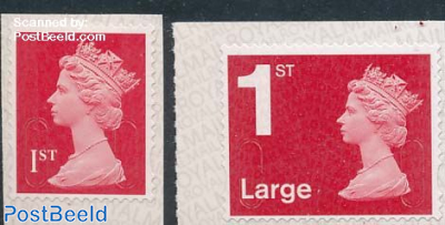 Definitives 2v s-a (1st & 1st Large, red, from booklet)