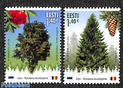 Trees 2v, joint issue Romania