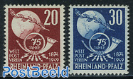 Rheinland-Pfalz, 75 Years UPU 2v