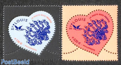 Hearts, St Louis 2v (border colour may vary)