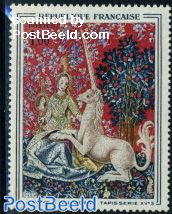 Lady and the unicorn, wall carpet 1v
