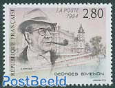 G. Simenon 1v, joint issue Belgium, Switzerland