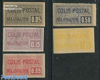 Colis Postal 5v, imperforated