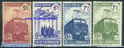 Parcel stamps, railways 4v