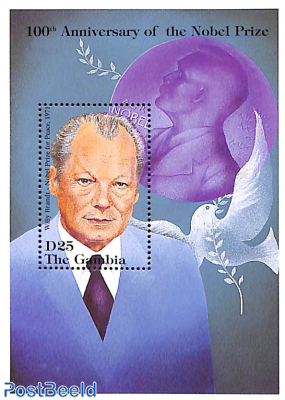 Nobel prize winners s/s, Willy Brandt