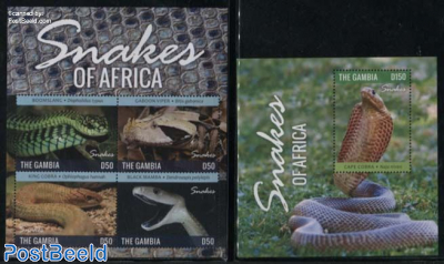 Snakes of Africa 2 s/s