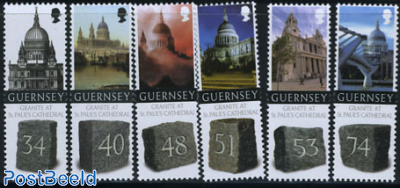 St. Pauls Cathedral 6v (with granite on stamps)