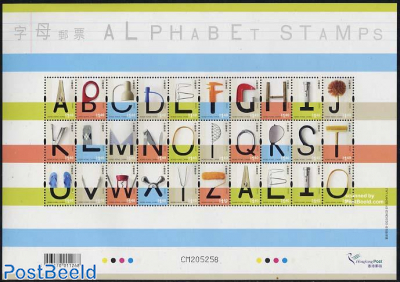 Alphabet stamps 30v m/s