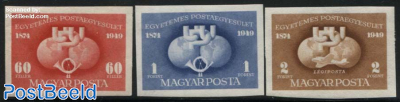 75 years UPU 3v imperforated