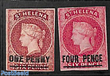 Overprints (on non issued stamps) 2v