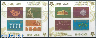 50 Years Europa stamps 2 s/s IMPERFORATED