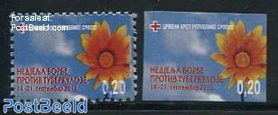 Red Cross, flowers 2v