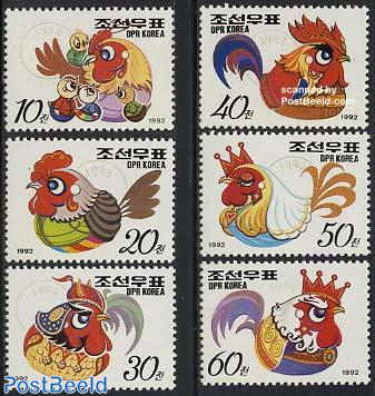 Year of the rooster 6v