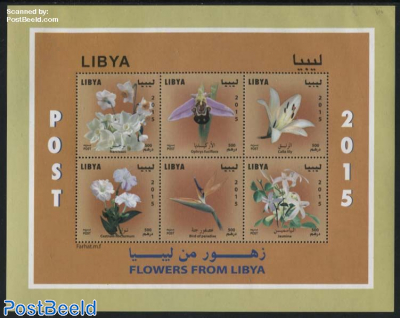 Flowers from Libya 6v m/s