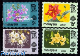 Johore, flowers 4v