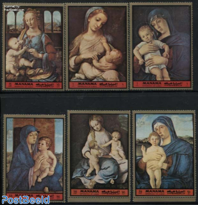 Madonna paintings 6v