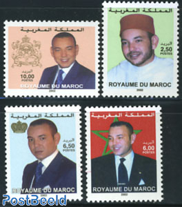 King Mohammed VI 4v (with year 2002)