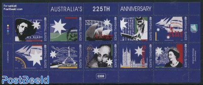 Australias 225th anniversary 10v m/s