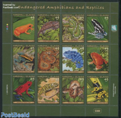 Endangered Amphibians an Reptiles 12v m/s