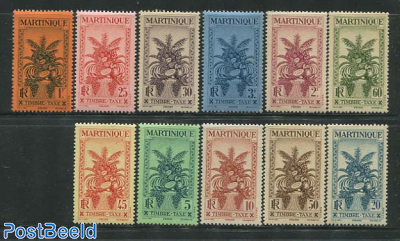 Postage due, tropical fruits 11v