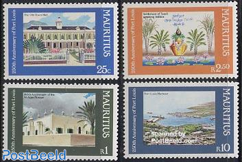 250 years Port Louis 4v