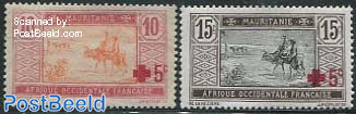 Red Cross overprints 2v