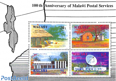 Postal service centenary s/s