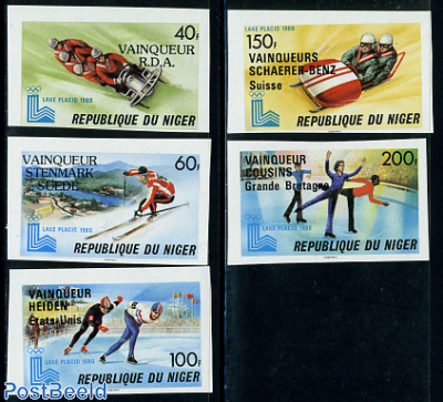 Winter Olympic winners 5v imperforated