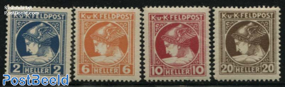 Fieldpost, Newspaper stamps 4v
