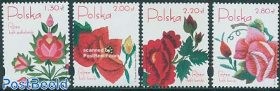 Roses 4v, fragrant stamps