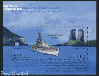 Ship Forbin s/s, joint issue French antarctica