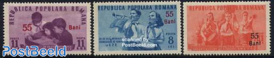 Young pioneers 3v overprinted