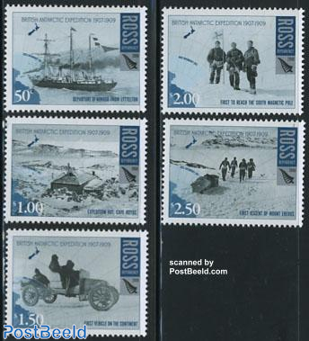 Antarctic expedition 1907-1909 5v