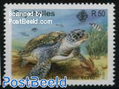 Turtle 1v, Joint Issue France, Mauritius, TAAF, Comoros, Madagascar