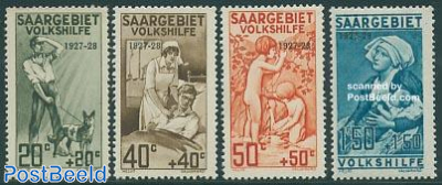 National aid 4v, overprints