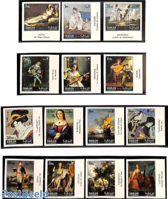 Famous paintings 14v imperforated