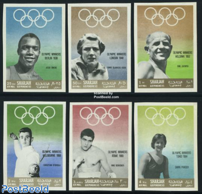 Olympic winners 7v imperforated
