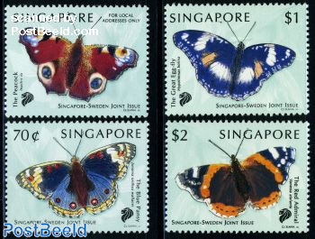 Butterflies 4v, joint issue Sweden