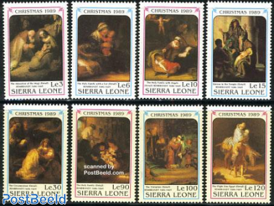 Christmas 8v, Rembrandt paintings