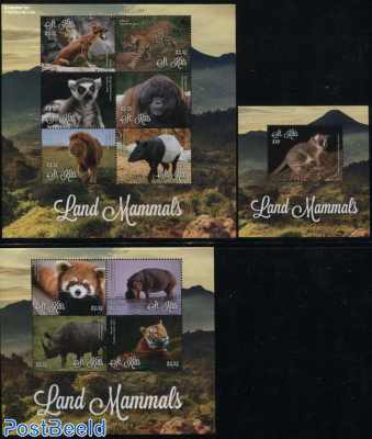 Land Mammals 3 s/s
