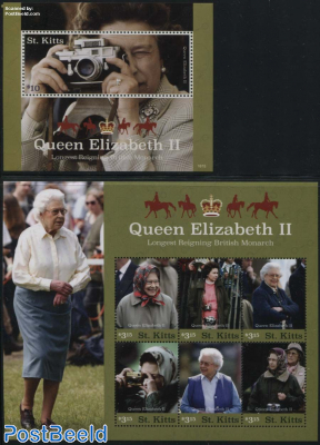 Queen Elizabeth Longest Reigning Monarch 2 s/s