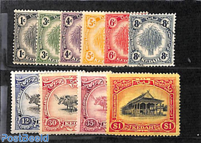 Kedah, definitives 10v