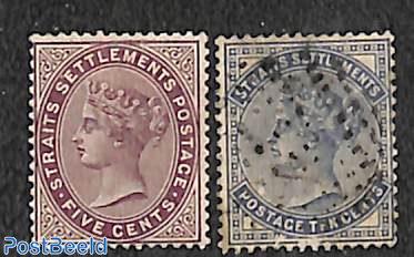 Straits Settlements, Queen Victoria 2v