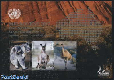 Melbourne Stamp Show s/s, Joint Issue UN Geneva, Vienna