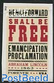 Emancipation Proclamation 1v, imperforated