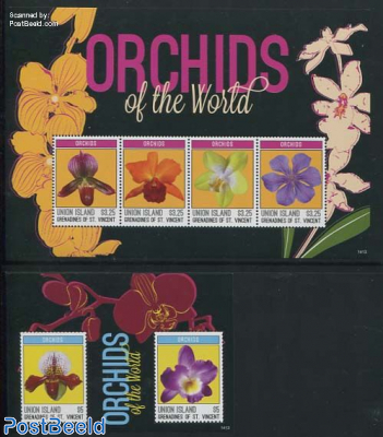 Union Island, Orchids 2 s/s