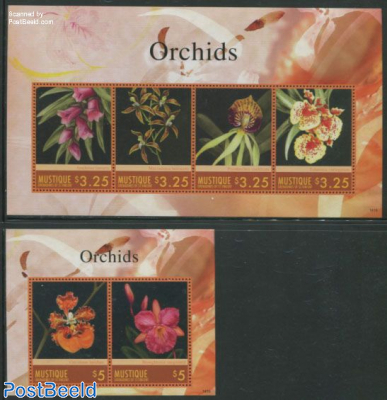 Mustique, Orchids 2 s/s