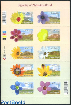 Flowers of Namaqualand 10v m/s s-a