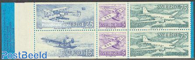 Postal flights 6v in booklet